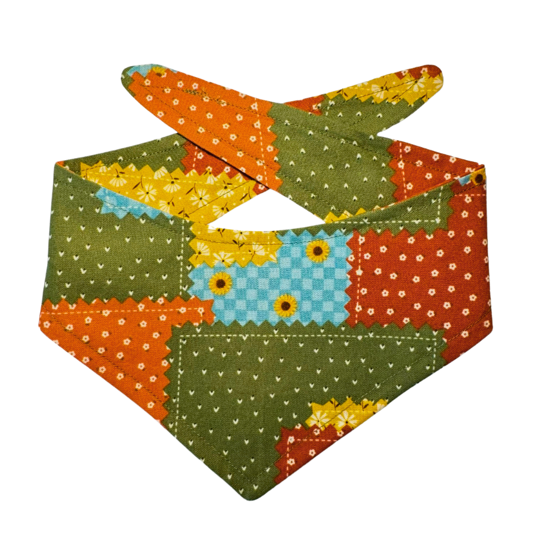 Autumn Patchwork Dog Bandana