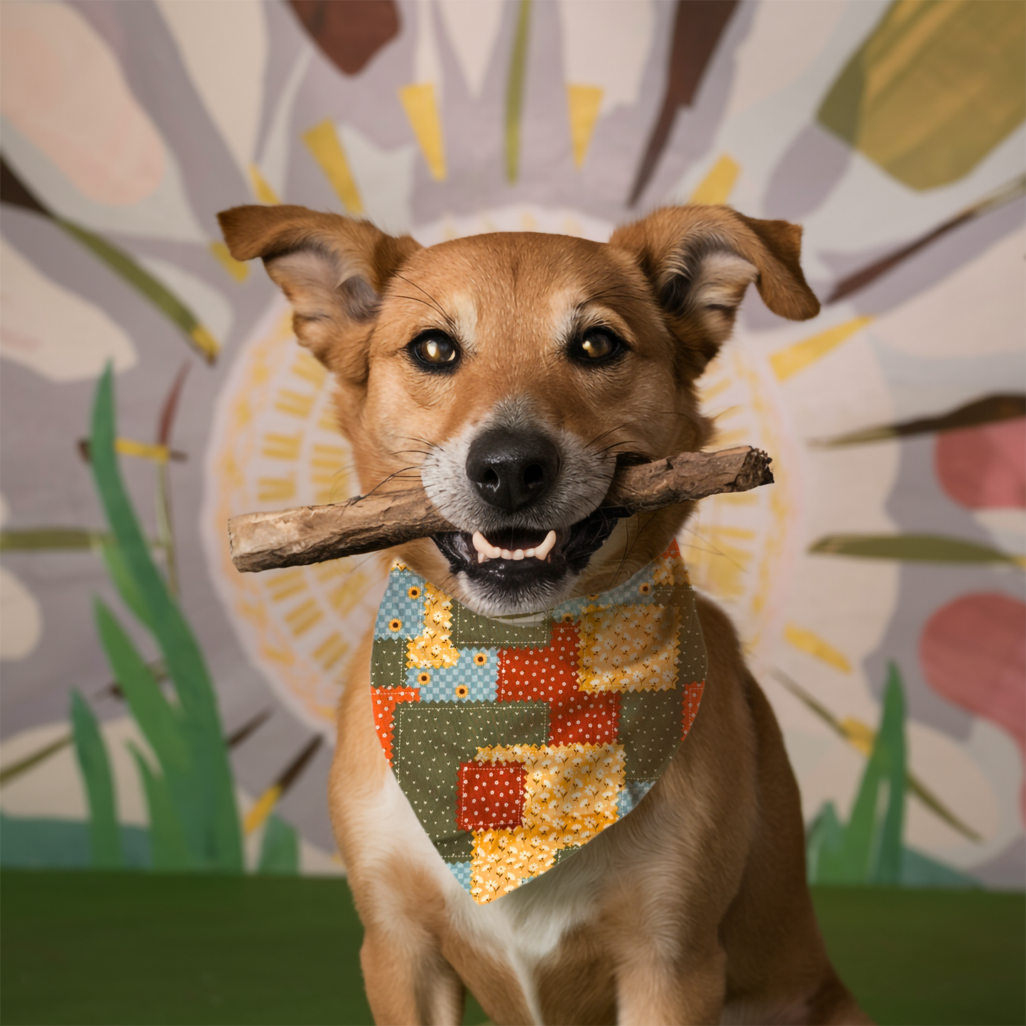 Autumn Patchwork Dog Bandana