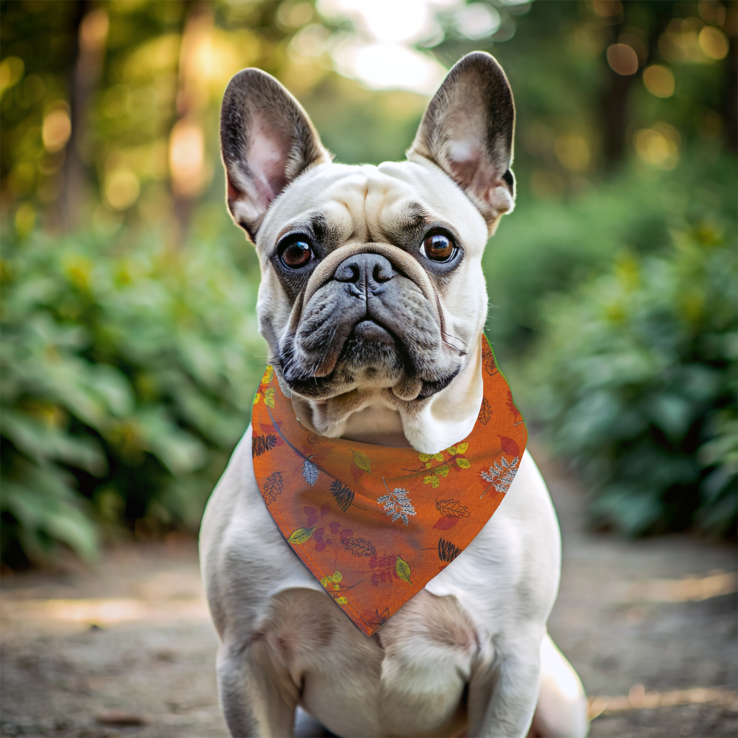 Autumn Leaves Orange Dog Bandana