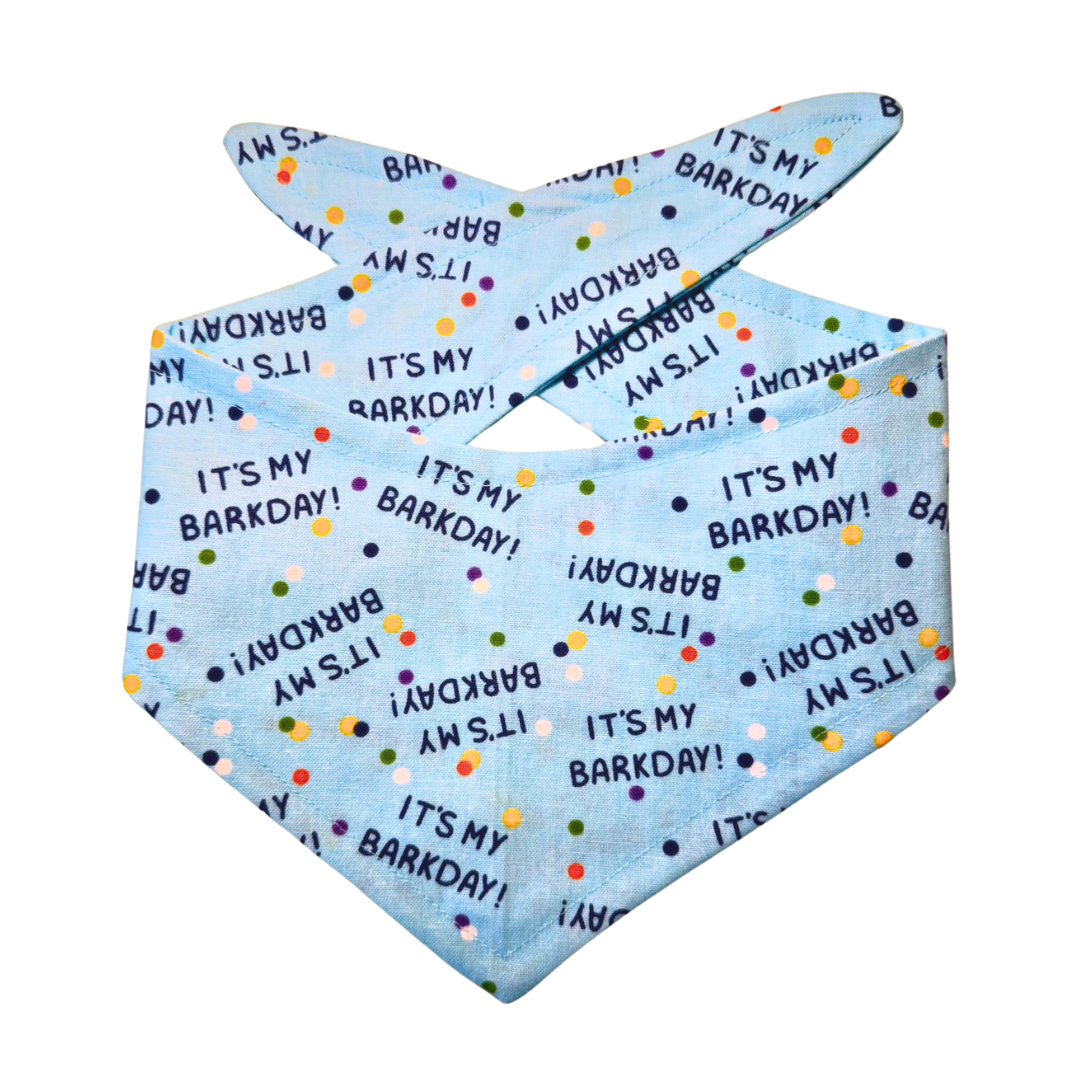 Barkday Celebration Dog Bandana - Blue