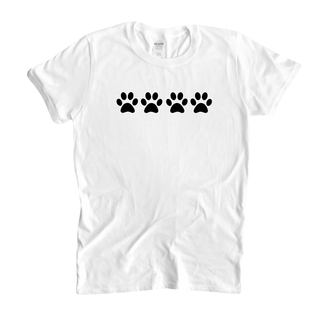 "Pawprints" Tee - White