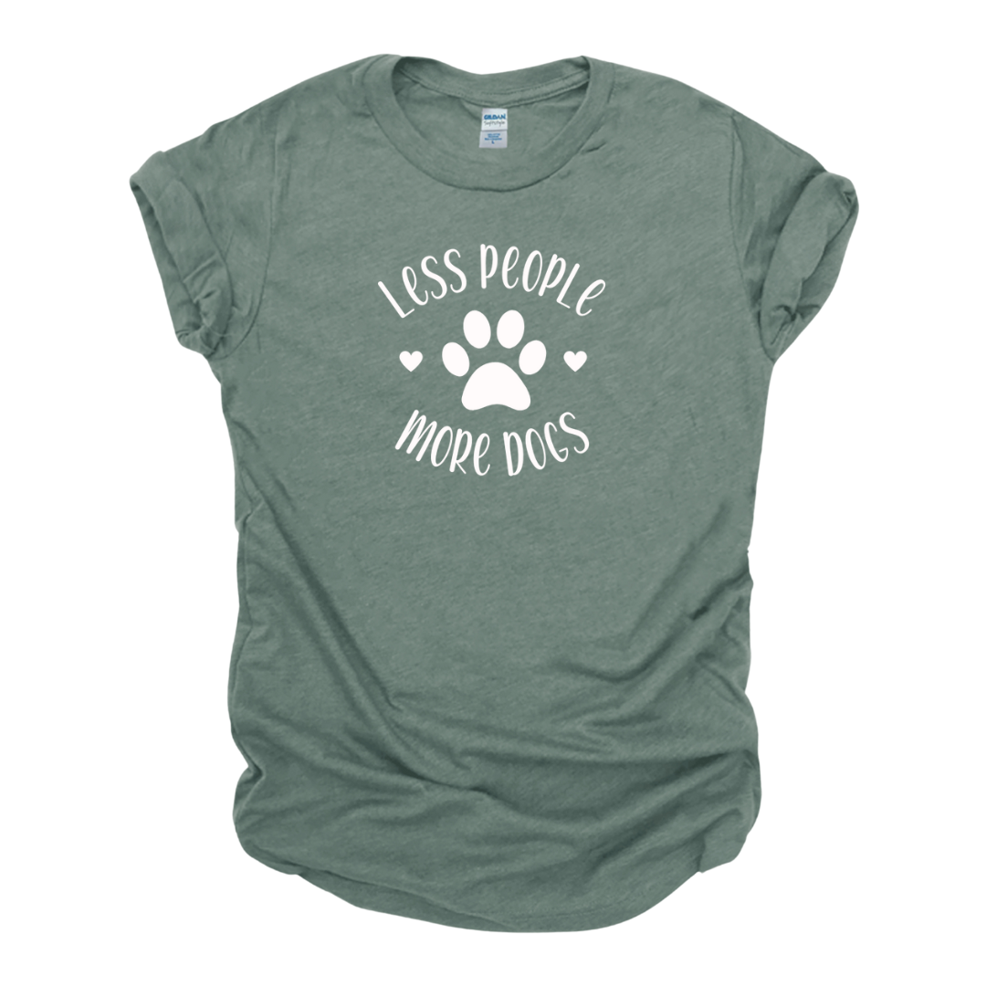 "Less People More Dogs" Pawprint Tee