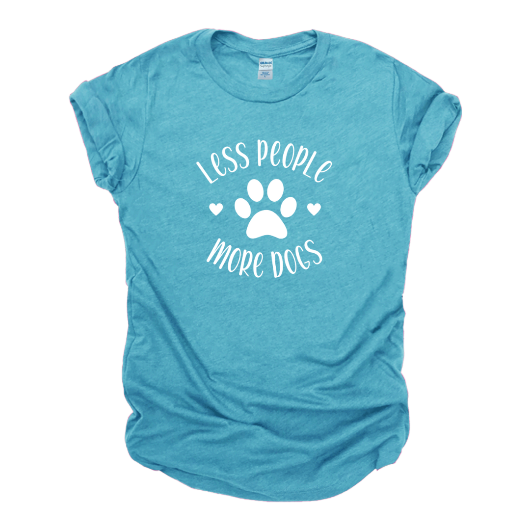 "Less People More Dogs" Pawprint Tee