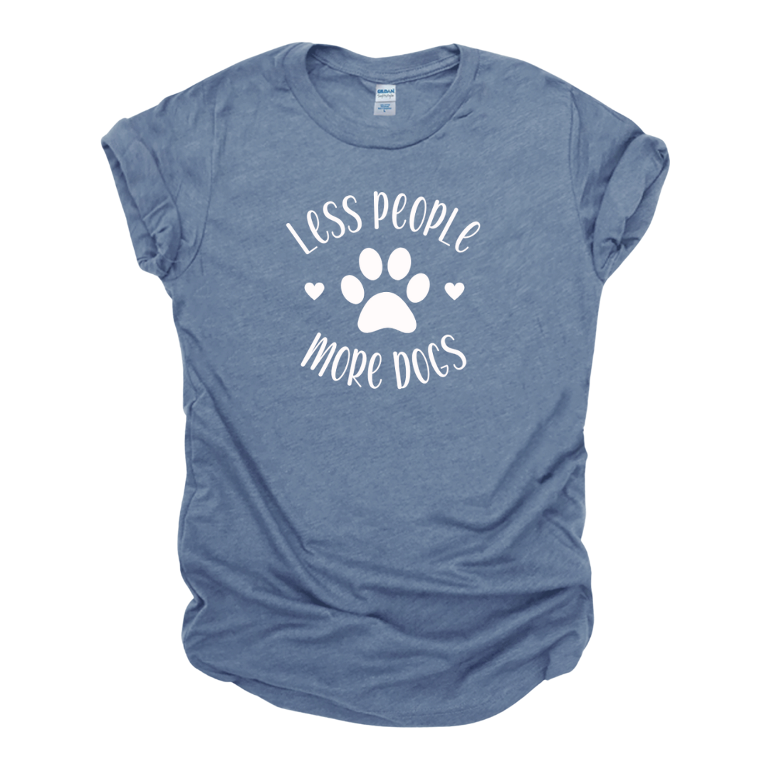 "Less People More Dogs" Pawprint Tee